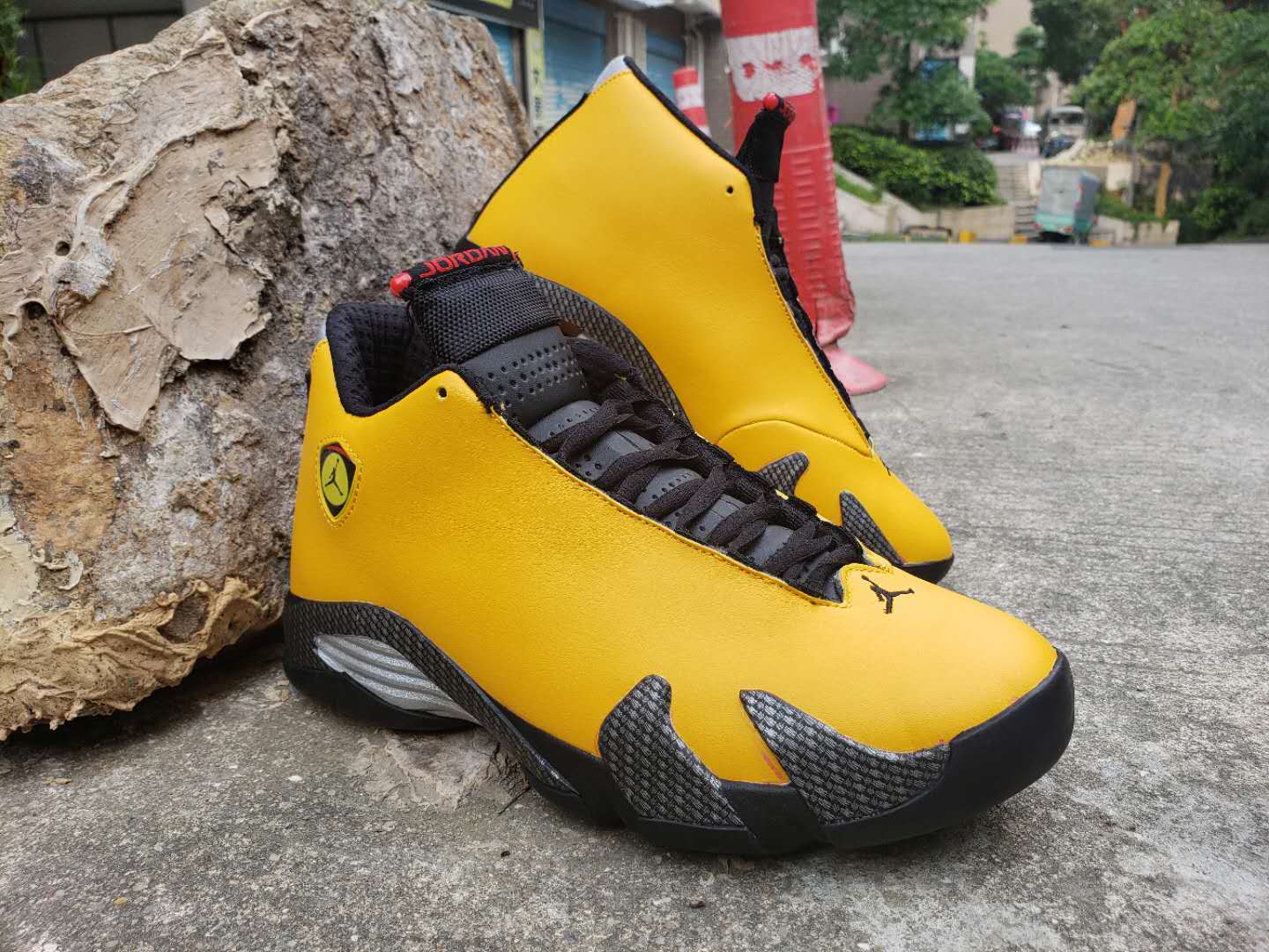 2019 Air Jordan 14 Yellow Black Shoe